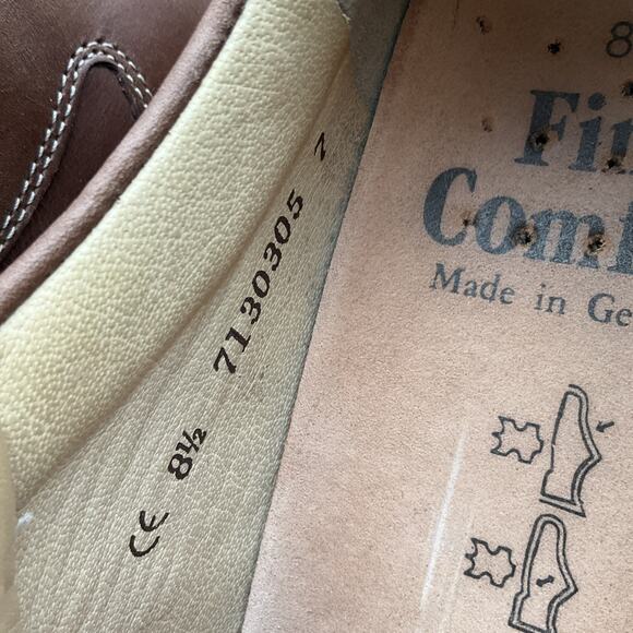Finn Comfort Mens Syracuse Brown Leather Lace Up oxford Loafers Size US 9 UK 8.5 main image 3